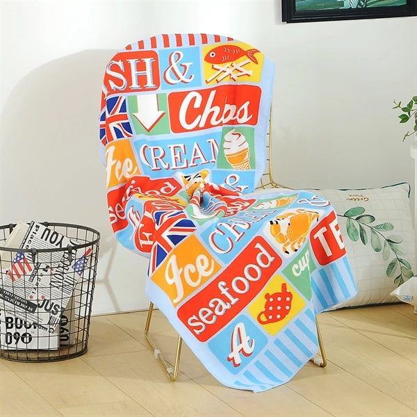 Full Color Printed Microfiber  Beach Towel