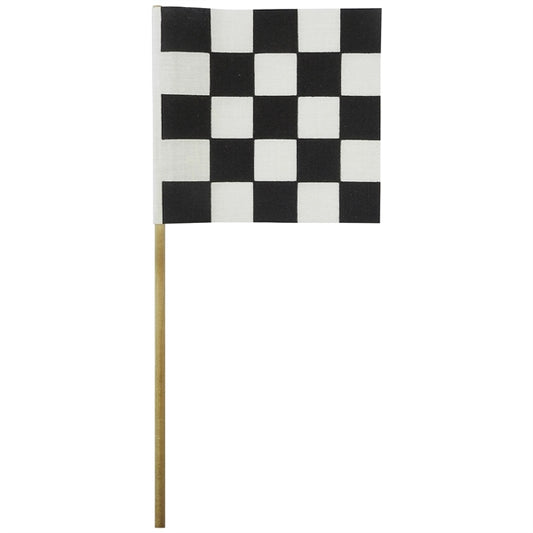 Checkered 4" x 4" Staff Mounted Muslin Flag
