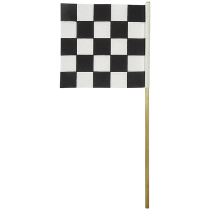 Checkered 4" x 4" Staff Mounted Muslin Flag