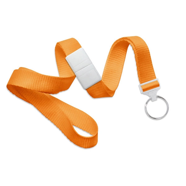 5/8" Flat Blank Lanyard with Breakaway (Split Ring)