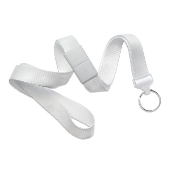 5/8" Flat Blank Lanyard with Breakaway (Split Ring)