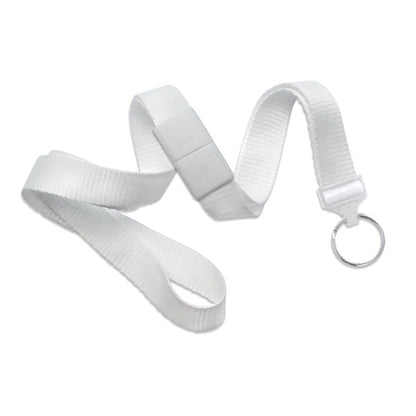 5/8" Flat Blank Lanyard with Breakaway (Split Ring)