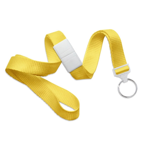 5/8" Flat Blank Lanyard with Breakaway (Split Ring)