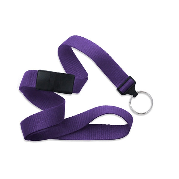5/8" Flat Blank Lanyard with Breakaway (Split Ring)