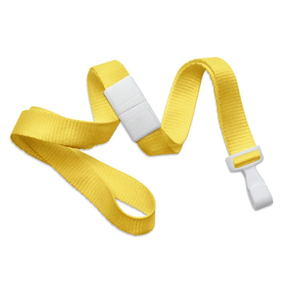 5/8" Flat Blank Lanyard with Breakaway (Wide Plastic J-Hook)