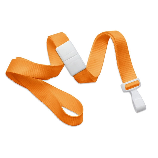 5/8" Flat Blank Lanyard with Breakaway (Wide Plastic J-Hook)