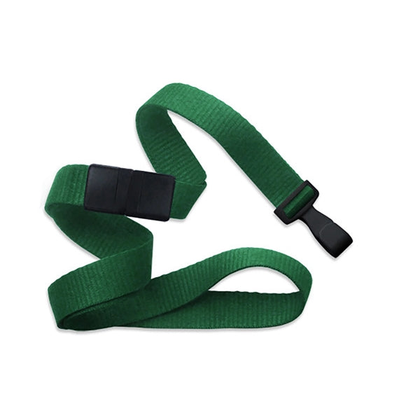 5/8" Flat Blank Lanyard with Breakaway (Wide Plastic J-Hook)