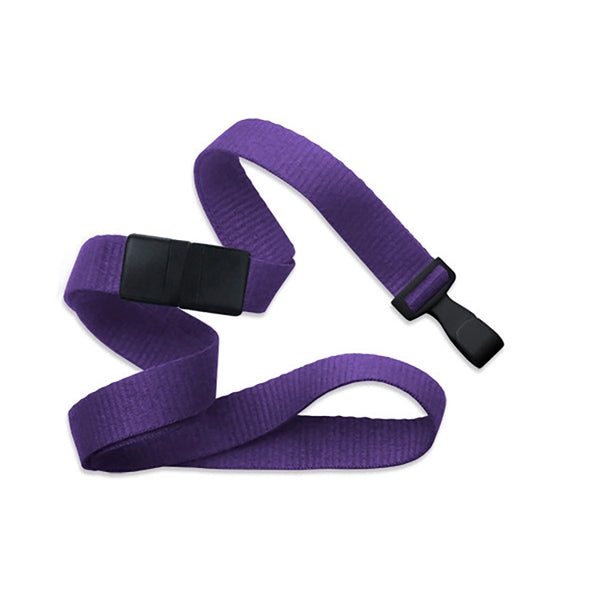 5/8" Flat Blank Lanyard with Breakaway (Wide Plastic J-Hook)