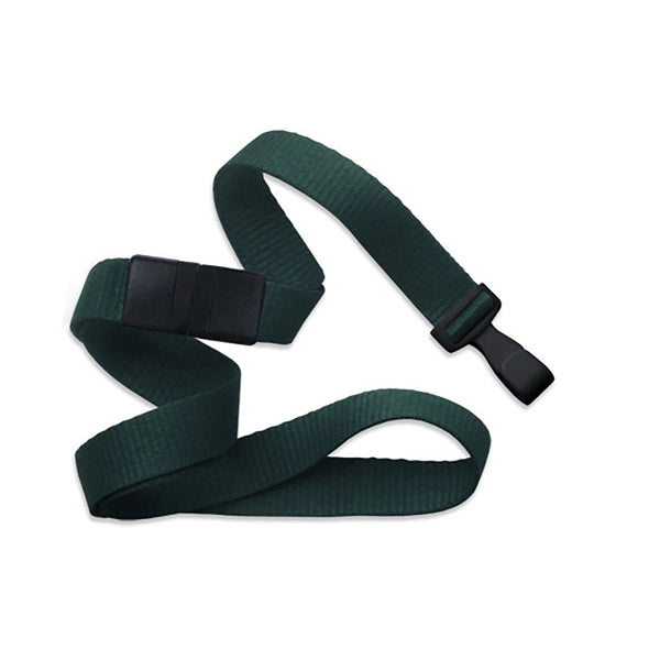 5/8" Flat Blank Lanyard with Breakaway (Wide Plastic J-Hook)