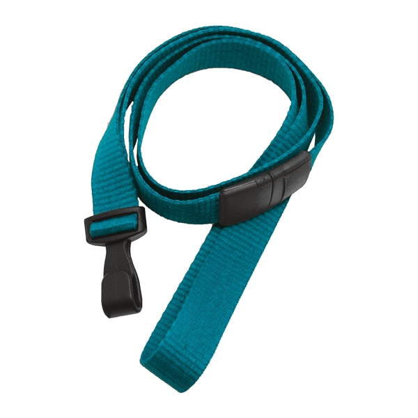 5/8" Flat Blank Lanyard with Breakaway (Wide Plastic J-Hook)