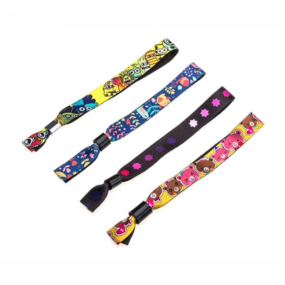 Fabric Wristband with Bead Closure