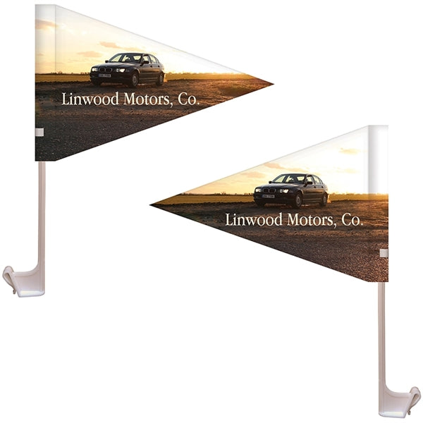 7.5" x 10.5" Stationary Use Double Sided KP Car Pennant