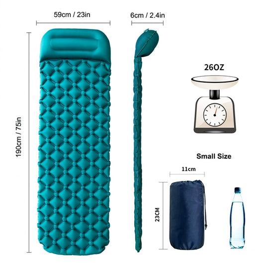 Inflatable Travel Pillow With Packsack
