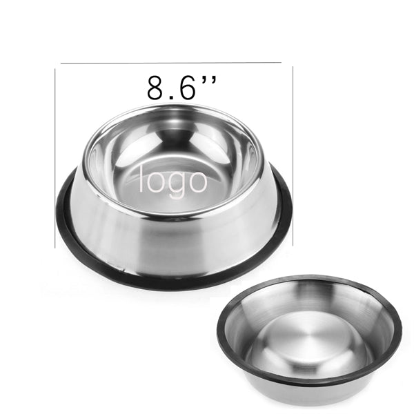 8.6'' Stainless Steel Dog Bowl