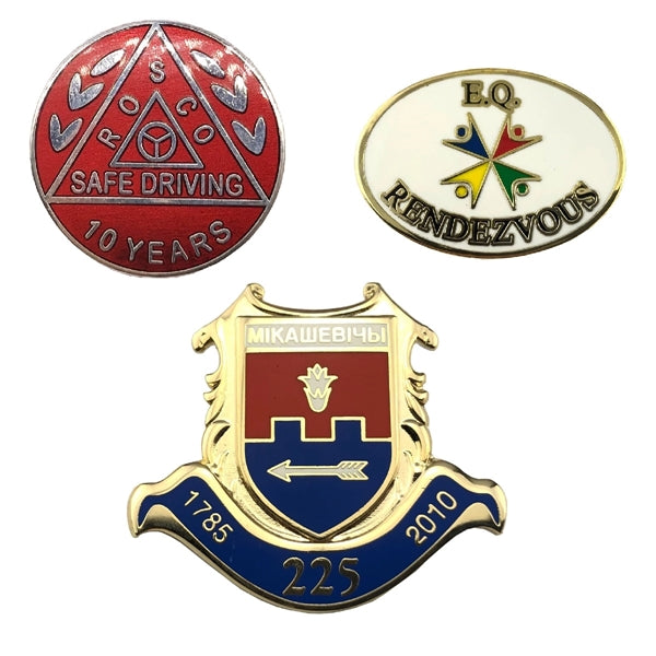 1.5" Hard Enamel Die Struck Lapel Pins