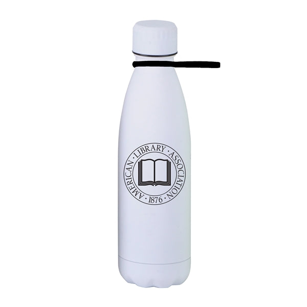 17 oz Matte Finish Stainless Steel Bottle w/ Silicone Strap