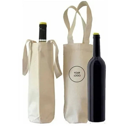 Cotton Canvas Single Wine Bag