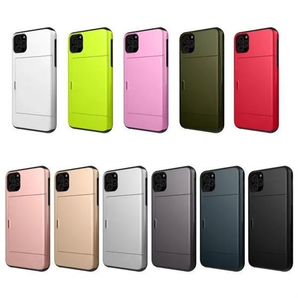 iPhone 11 Sliding Back Credit Card Case with Lip