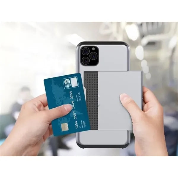 iPhone 11 Sliding Back Credit Card Case with Lip
