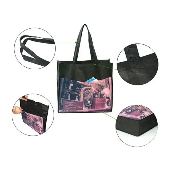 130 GSM Full Color Tall Tote Bag with 5" Gusset (13"x13"x5")