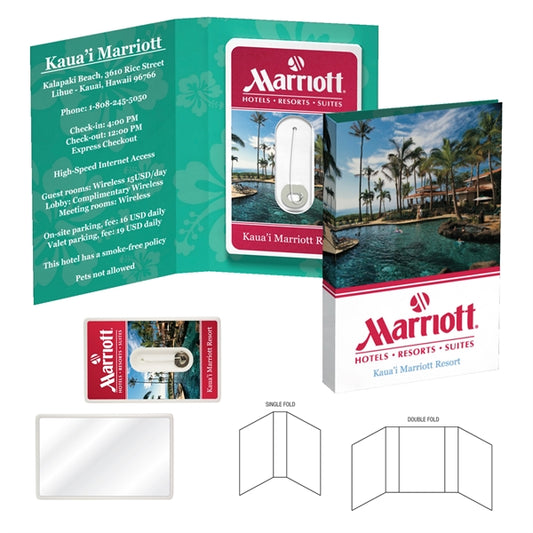 Tek Booklet with Credit Card Style Dental Floss with Mirror