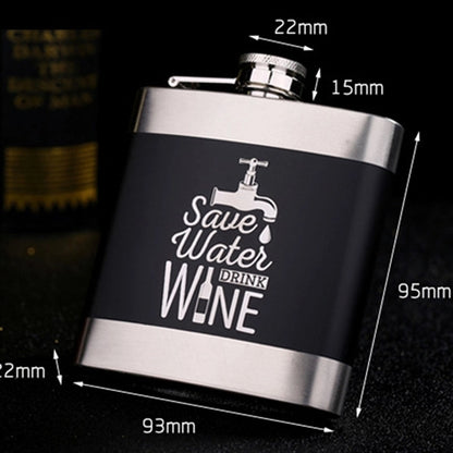 6 oz  Stainless Steel  Hip Flask