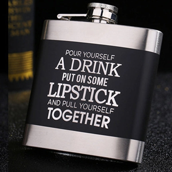 6 oz  Stainless Steel  Hip Flask