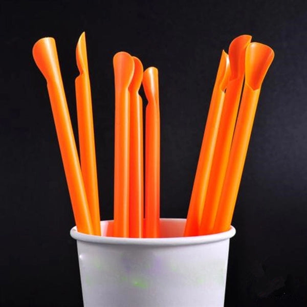 100Pcs Jumbo Spoon Straws