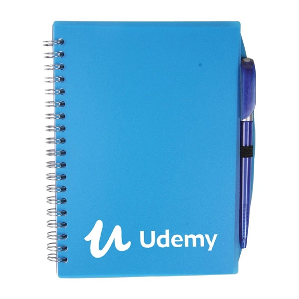 Color-Pro Spiral Unlined Notebook with Pen