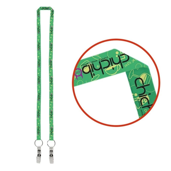 1/2" Dual LA-214 Sublimation Lanyard