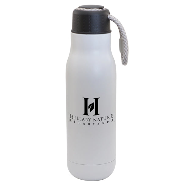 16oz. Stainless Stl Insulated Vacuum Bottle with Bungee Lid