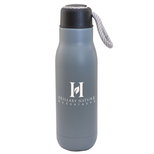 16oz. Stainless Stl Insulated Vacuum Bottle with Bungee Lid
