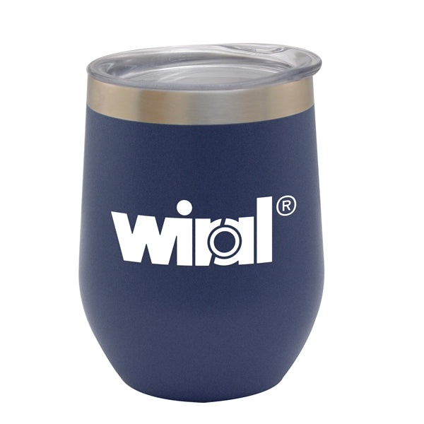 12oz. Stemless Vacuum Insulated Wine Cup with Lid