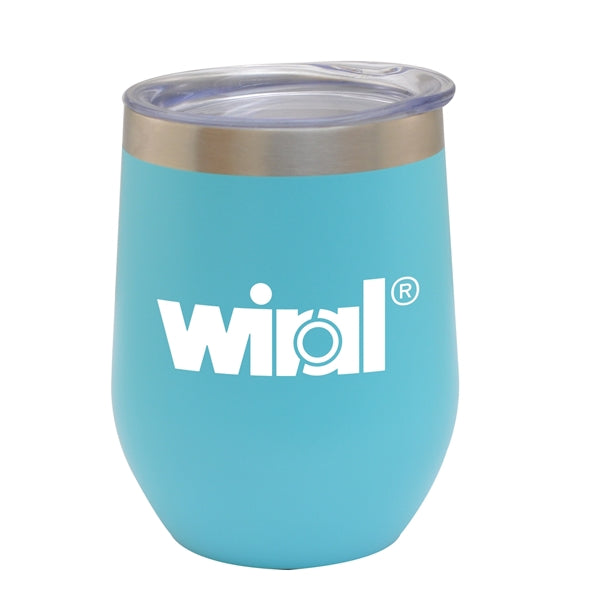 12oz. Stemless Vacuum Insulated Wine Cup with Lid
