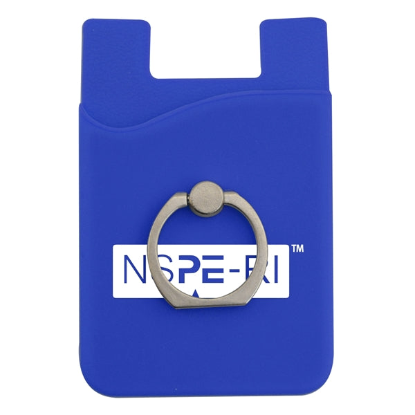 Silicone Phone Wallet w/ Metal Ring Holder