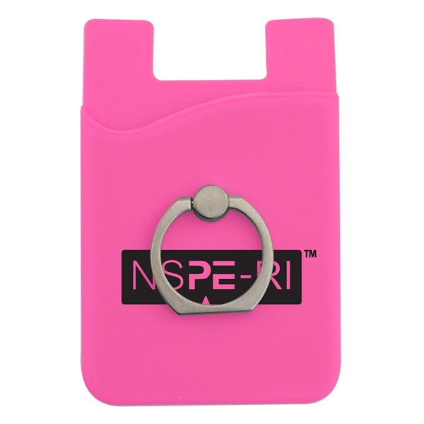 Silicone Phone Wallet w/ Metal Ring Holder