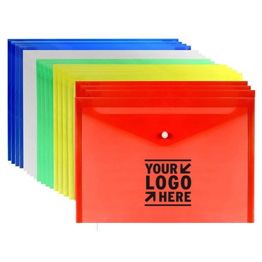 Translucent Document Envelope with Snap Closure