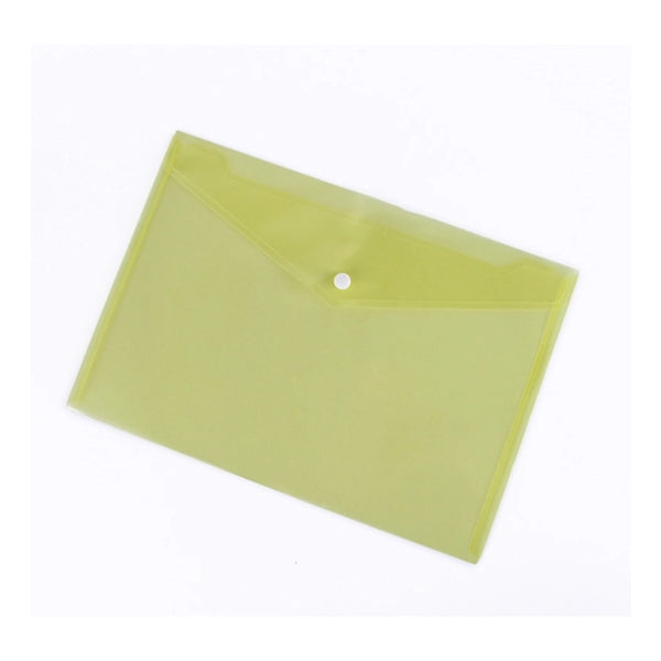 Translucent Document Envelope with Snap Closure