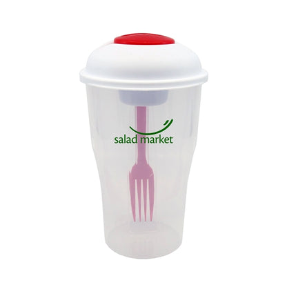 Salad Shaker with Fork and Dressing Container