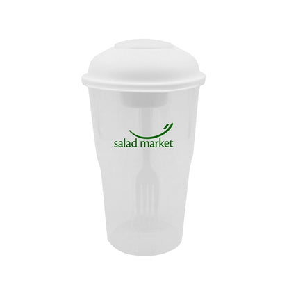 Salad Shaker with Fork and Dressing Container