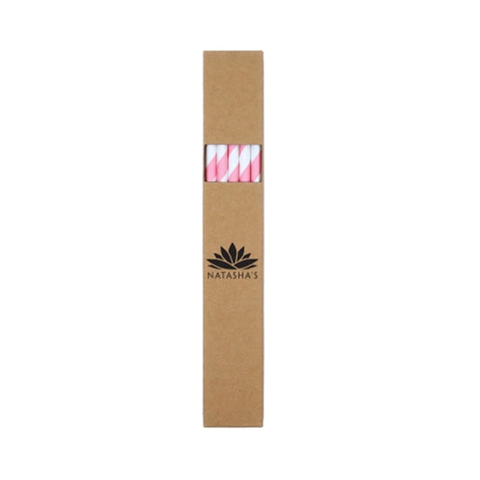 10 Pack Biodegradable Paper Straws in Box (0.6cm dia.)