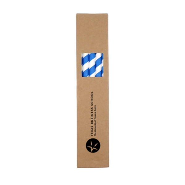 10 Pack Biodegradable Paper Straws in Box (0.8cm dia.)