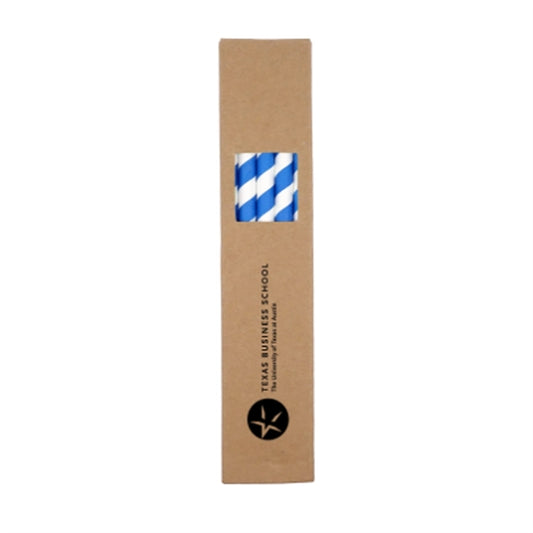 10 Pack Biodegradable Paper Straws in Box (0.8cm dia.)