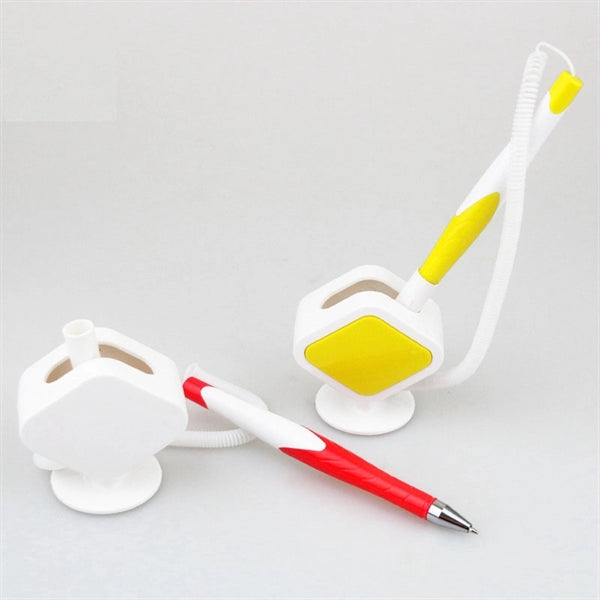 Bank Counter Ball Pen With Holder And Chain