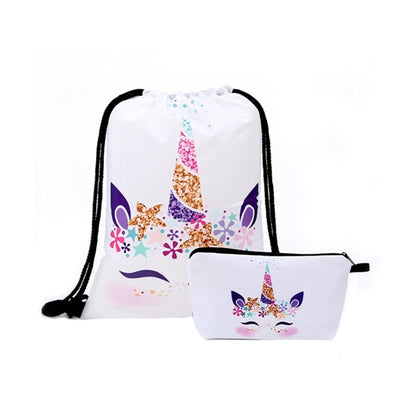 Drawstring Backpack with Pouch