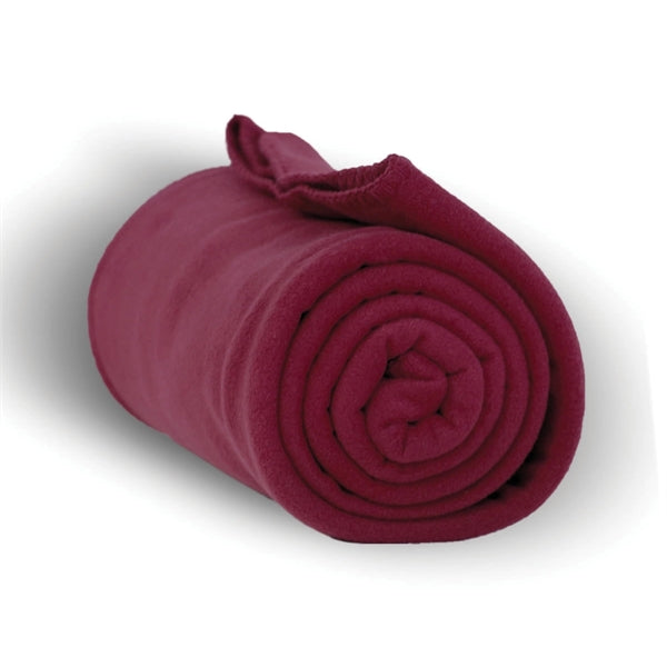 Roll up Fleece Blanket 50" X 60" w/ Matching Whipstitch