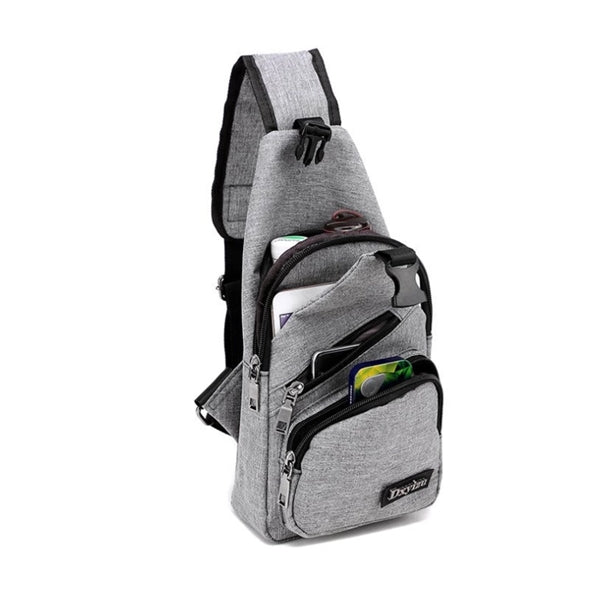 Sling Bag with Built-in USB Port