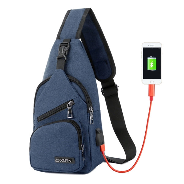 Sling Bag with Built-in USB Port