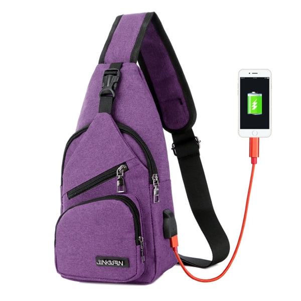 Sling Bag with Built-in USB Port