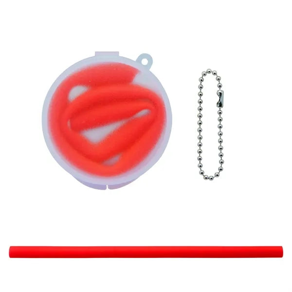Silicone Straw with Round box